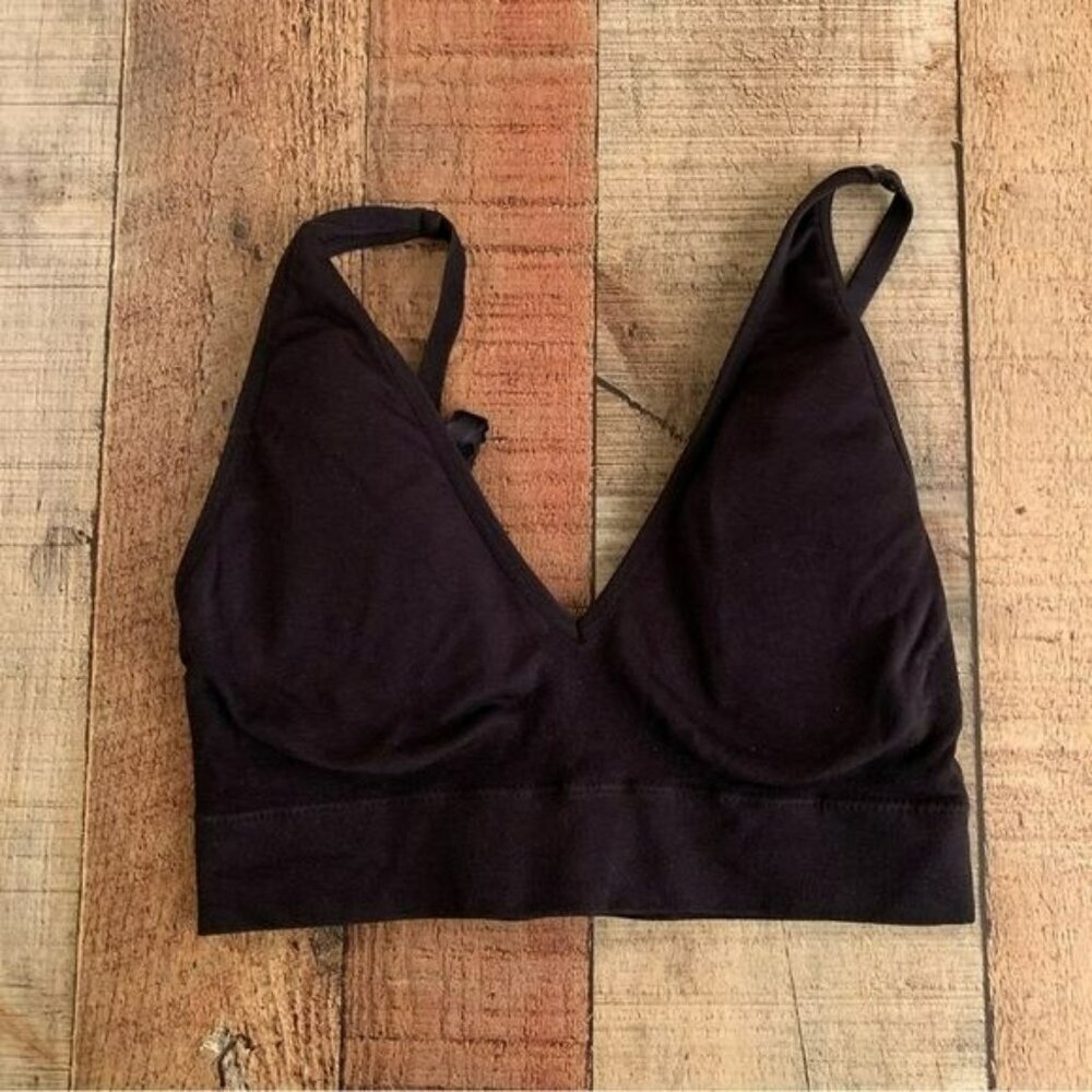 Secret treasures black padded athletic running sports bra small